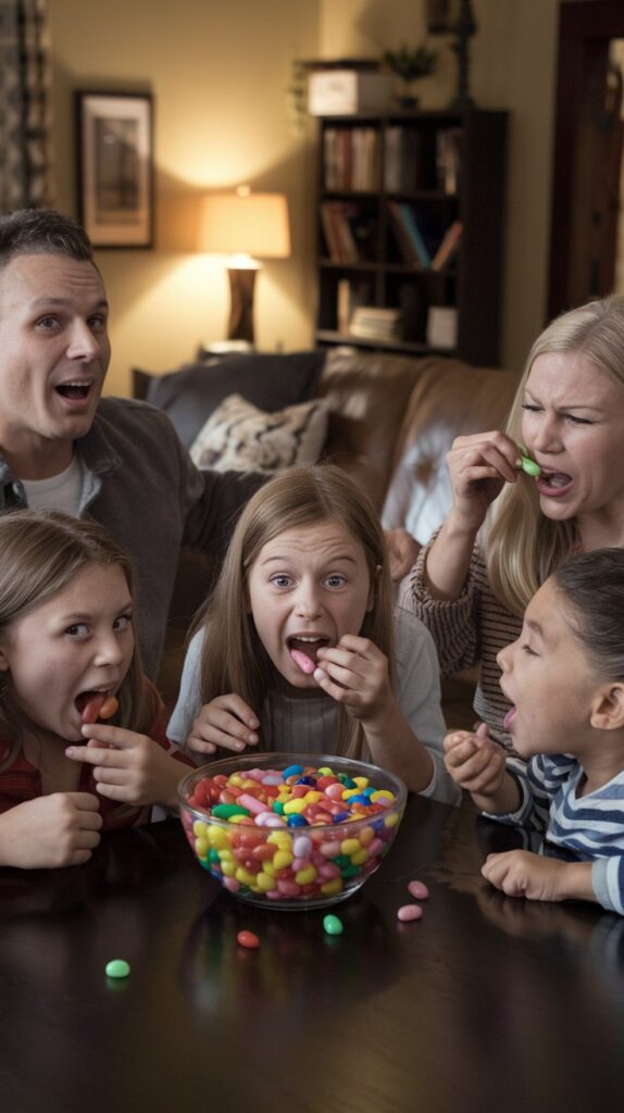 a-photo-of-a-family-game-night-with-a-un_qXhvmHXbQ1Kht-W2QSDiXg_yh_yvdpDSXO38jm-ZSS5jg family playing a jelly bean game
