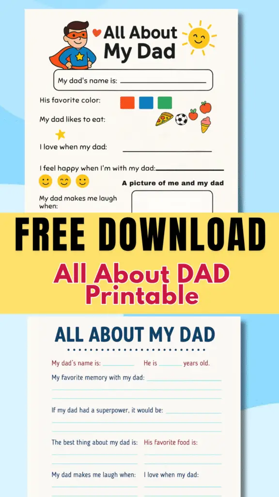 4 Fathers Day Printable