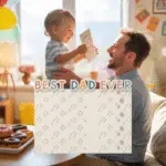 Dad holding a toddler