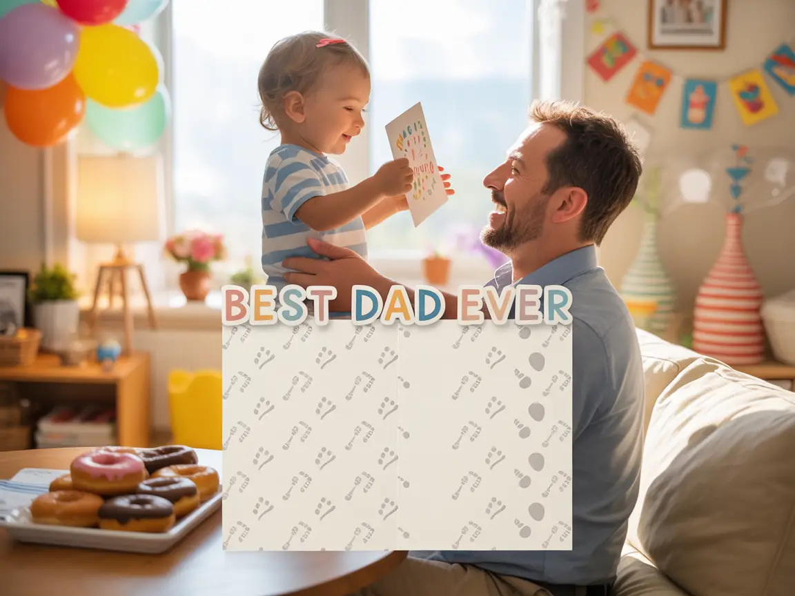 Dad holding a toddler