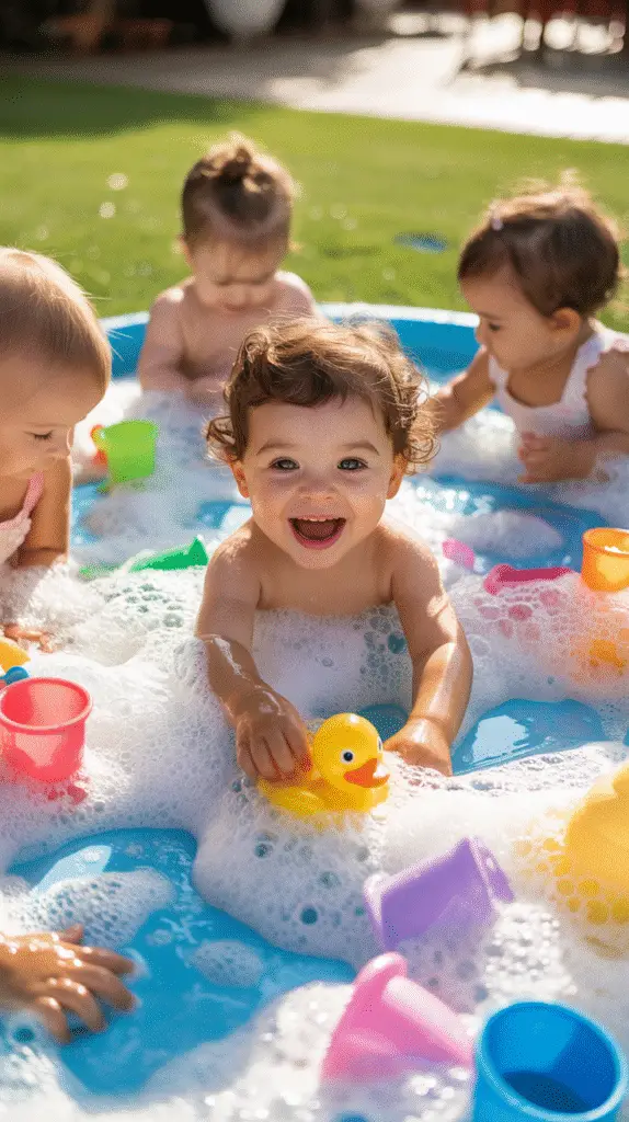 Create a water track using a rain gutter or a long piece of plastic.