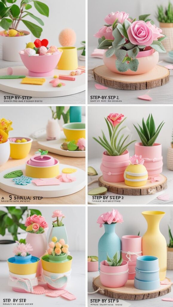 Final reveal photo of a complete back-to-school entryway Step-by-step photos of simple DIY projects being completed. Focus on realistic, achievable crafts that busy moms can actually finish.
